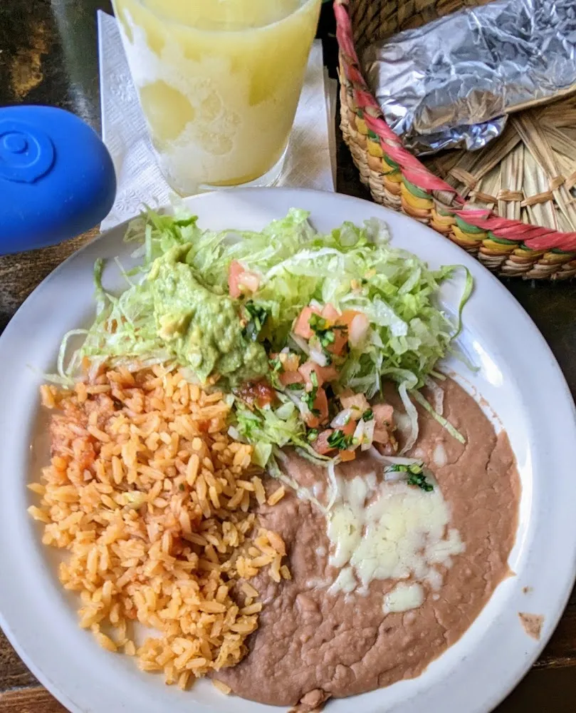 Guacamole Salad Rice and Beans